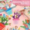 96 Pcs Spring Hand Picture Frame Crafts DIY Handprint Flower Pot Hand Keepsake Picture Frame Craft Gifts with Flower Stickers for Spring Mother's Day Party Home Activities